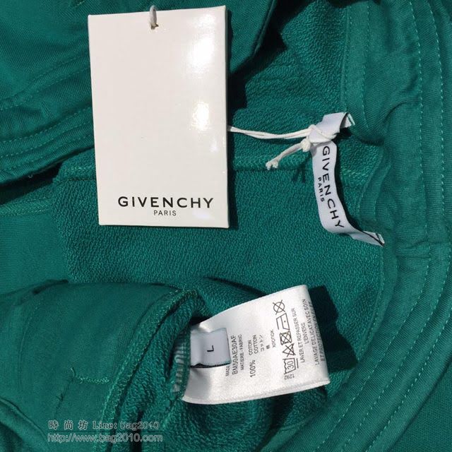Givenchy五分褲 19春夏新款 紀梵希綠色男士休閒短褲  tzy1818